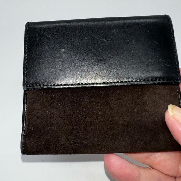 Gucci Suede and Leather Bi Fold Coin Purse Wallet (See photos and description) - Picture 2 of 11